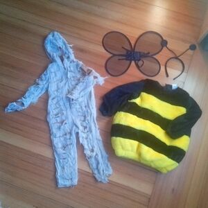 2 toddler costumes! 3T-5Y bee costume and 2T-3T mummy costume